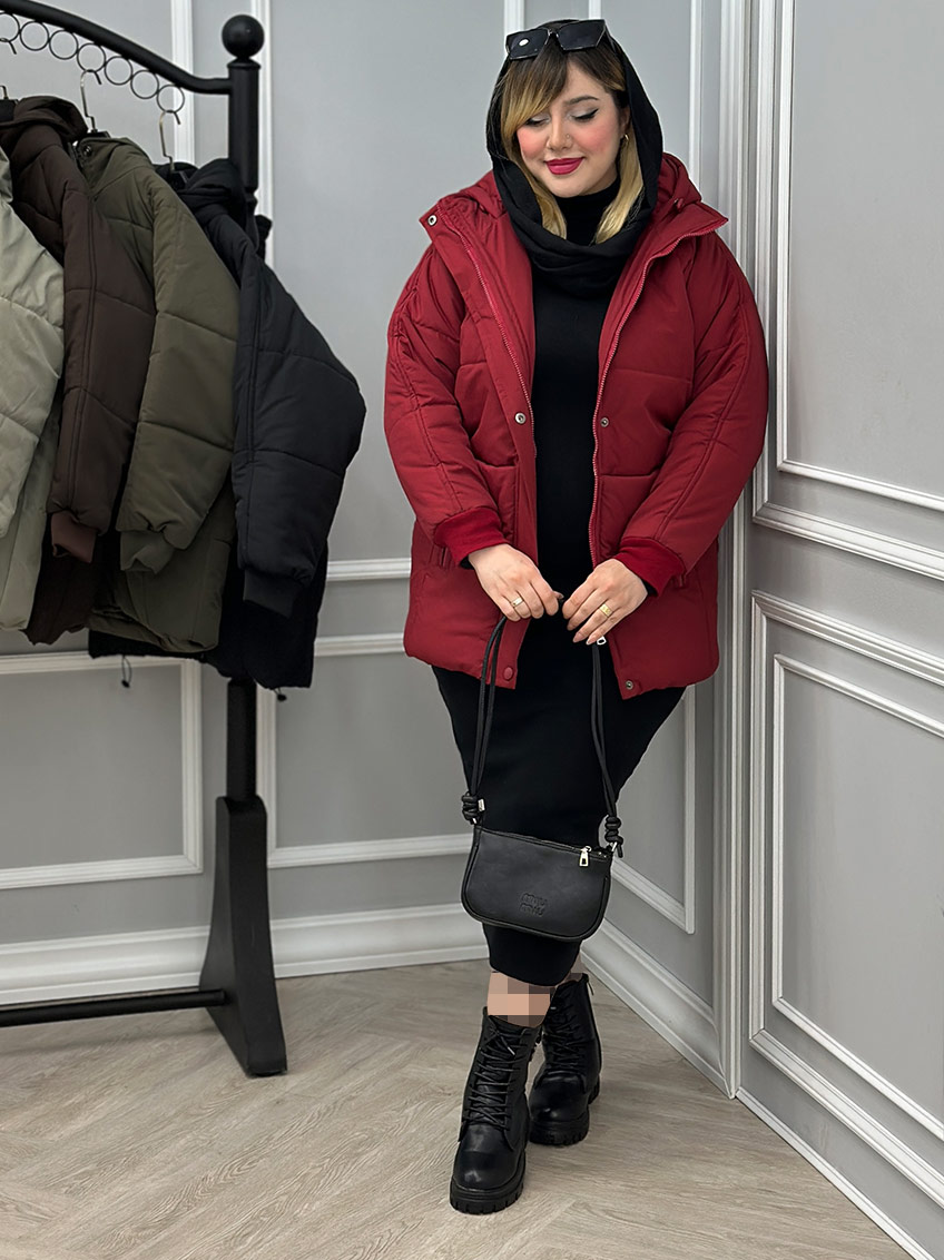 کاپشن زرشکی 1