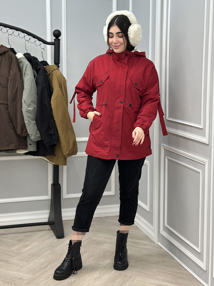 کاپشن زرشکی 1