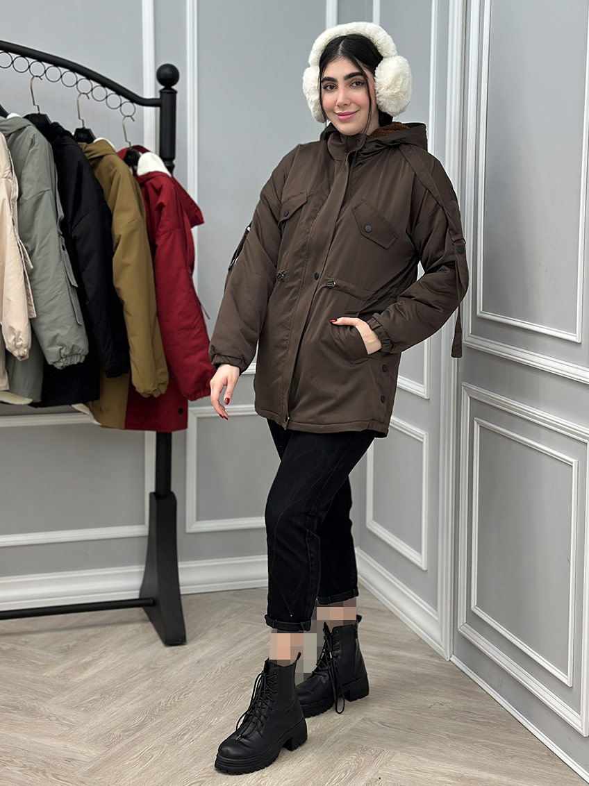 کاپشن قهوه ای 1