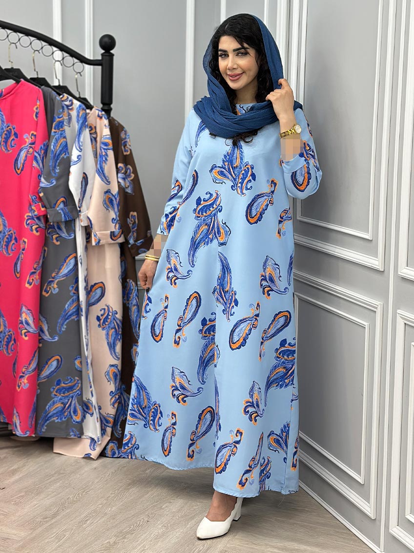 پیراهن لینن ایتالیایی گلرخ 1