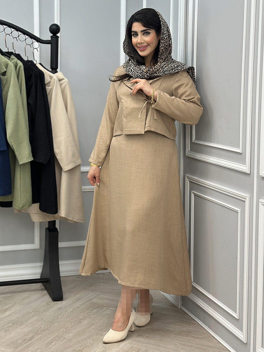 کت و دامن شانتون مدل شاهپر 1