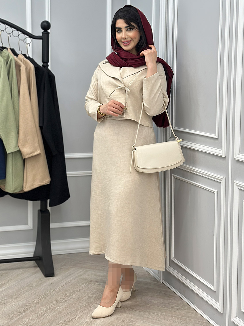 کت و دامن شانتون مدل شاهپر 1