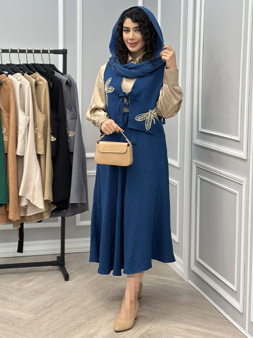 ست ژیله و دامن سنجاقک  1