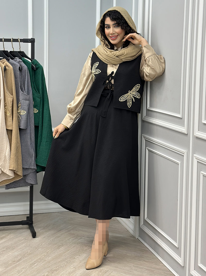 ست ژیله و دامن سنجاقک  1