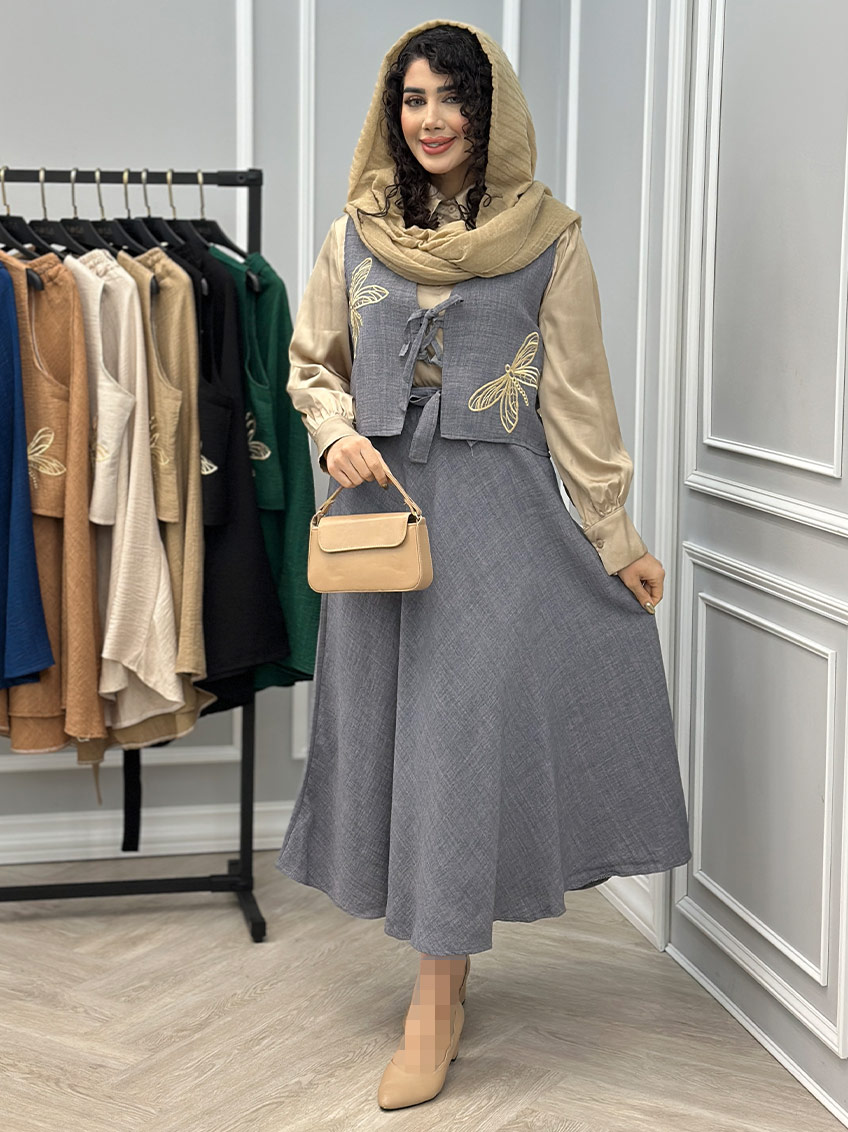 ست ژیله و دامن سنجاقک  1