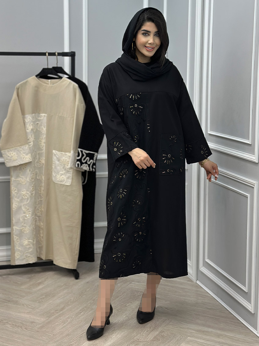 پیراهن لینن نگینا  1