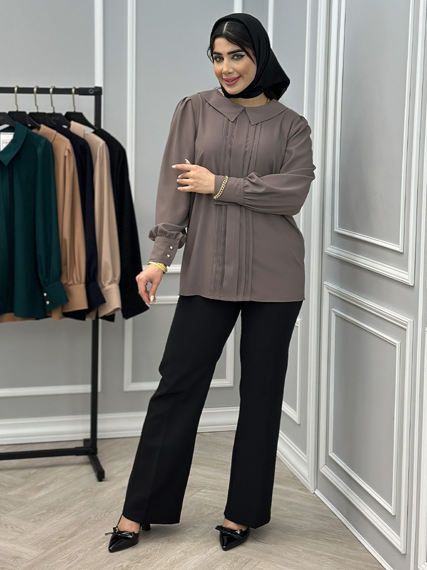 شومیز خاکی 1