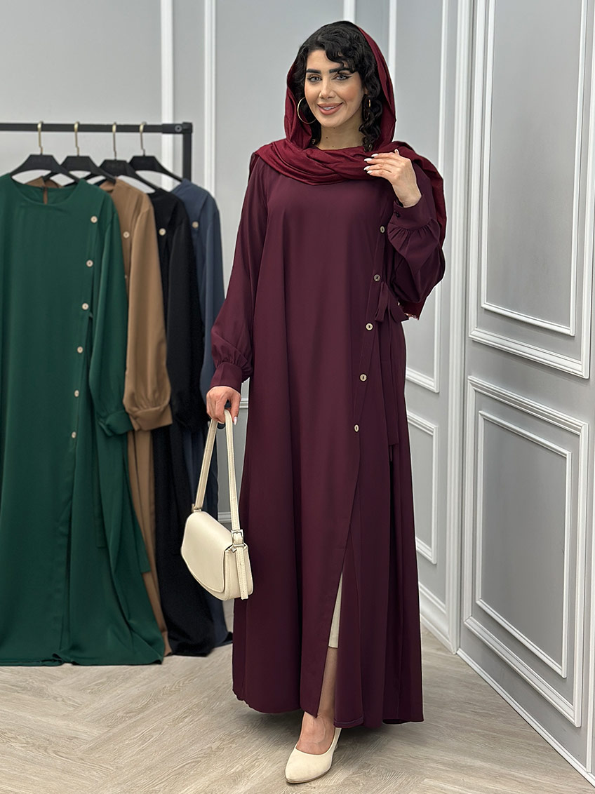 پیراهن بادمجونی 1