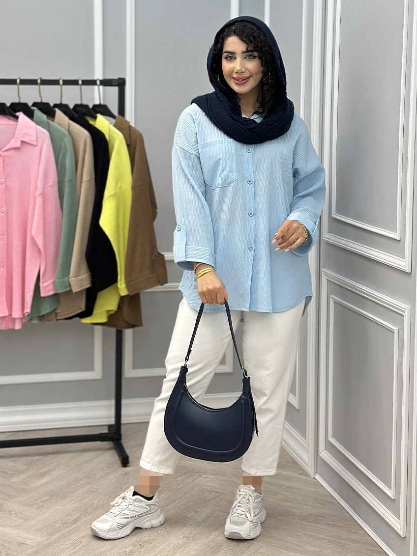 شومیز آبی روشن 1