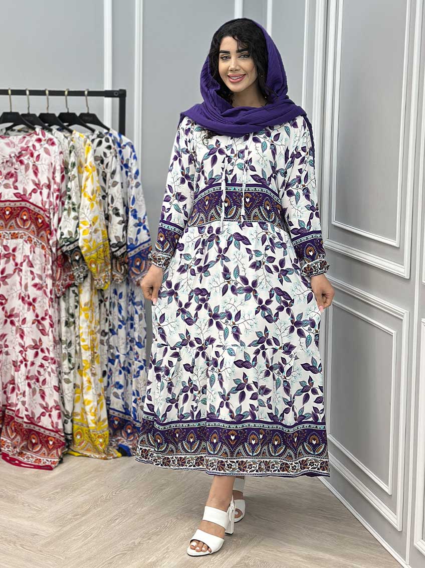 پیراهن نخی شبدر  1