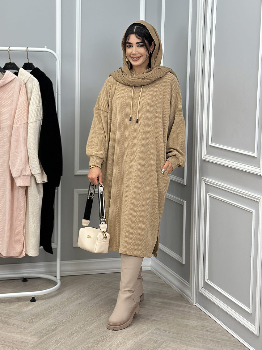 پیراهن کلاهدار پیوسته  1