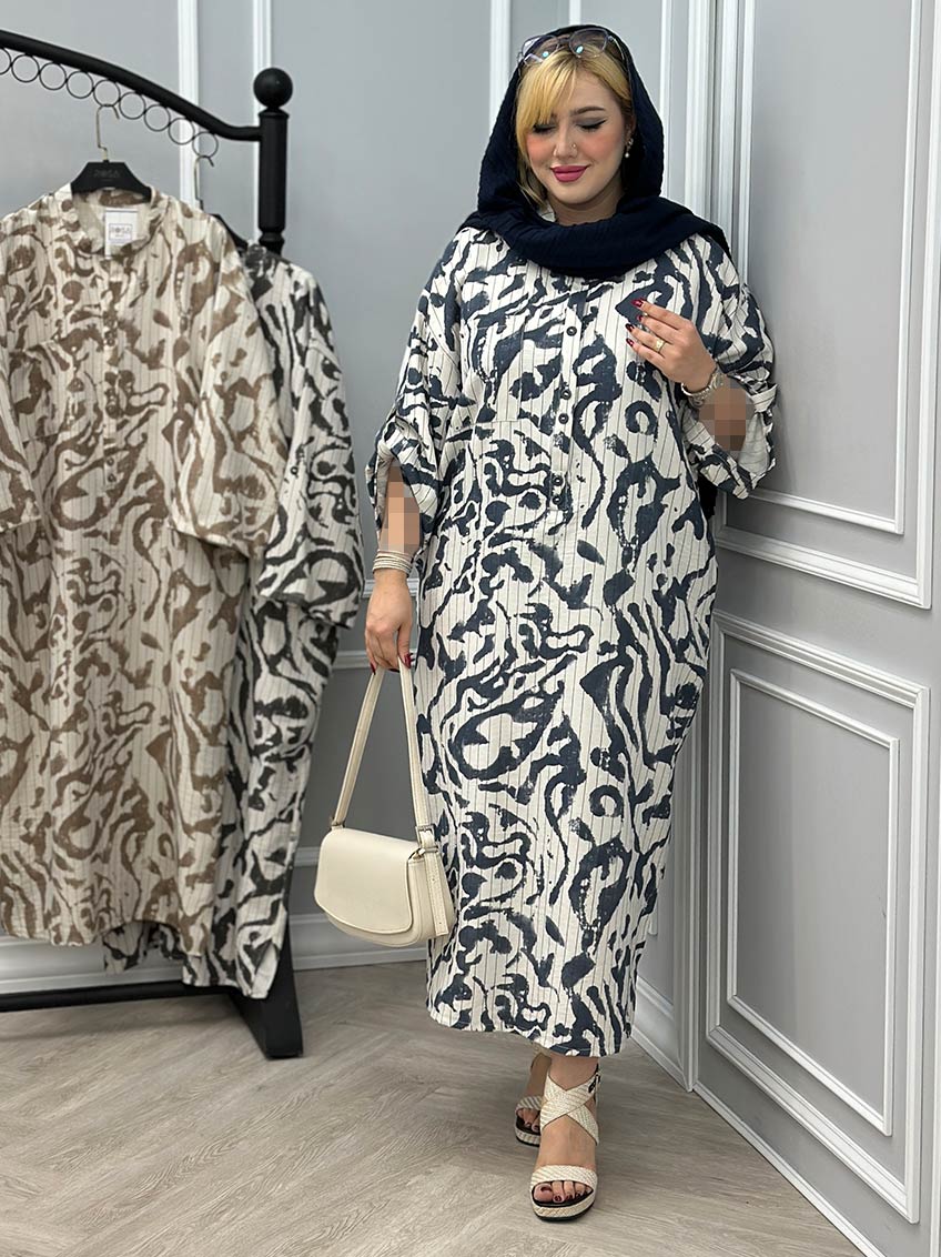 پیراهن طرحدار سودا کد : 2830