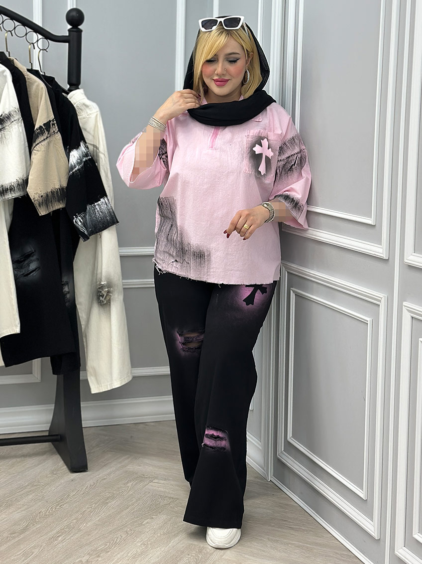 ست تیشرت و شلوار مسیحا کد : 2846