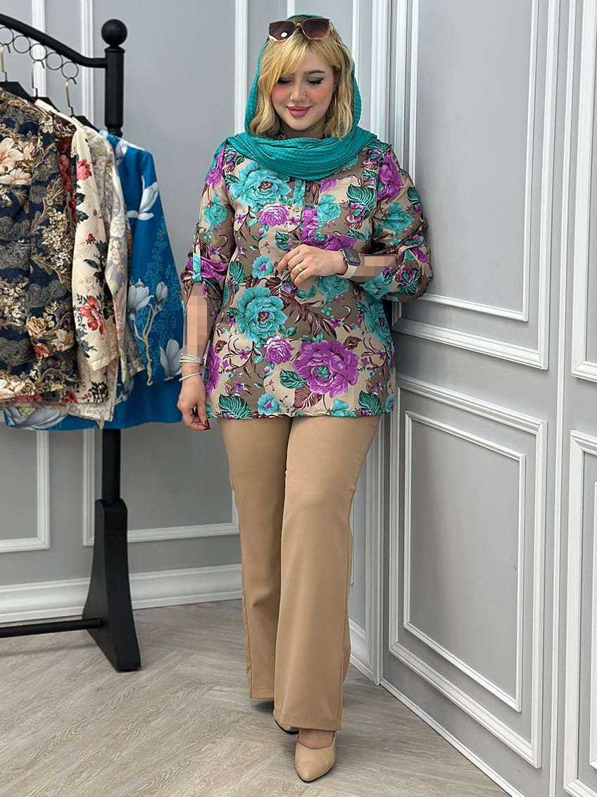 شومیز نخی گلاره کد : 2881