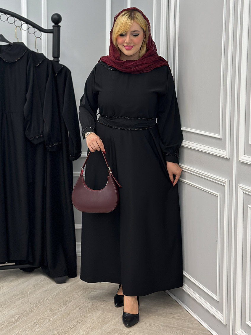 پیراهن مشکی سوگل کد : 2883