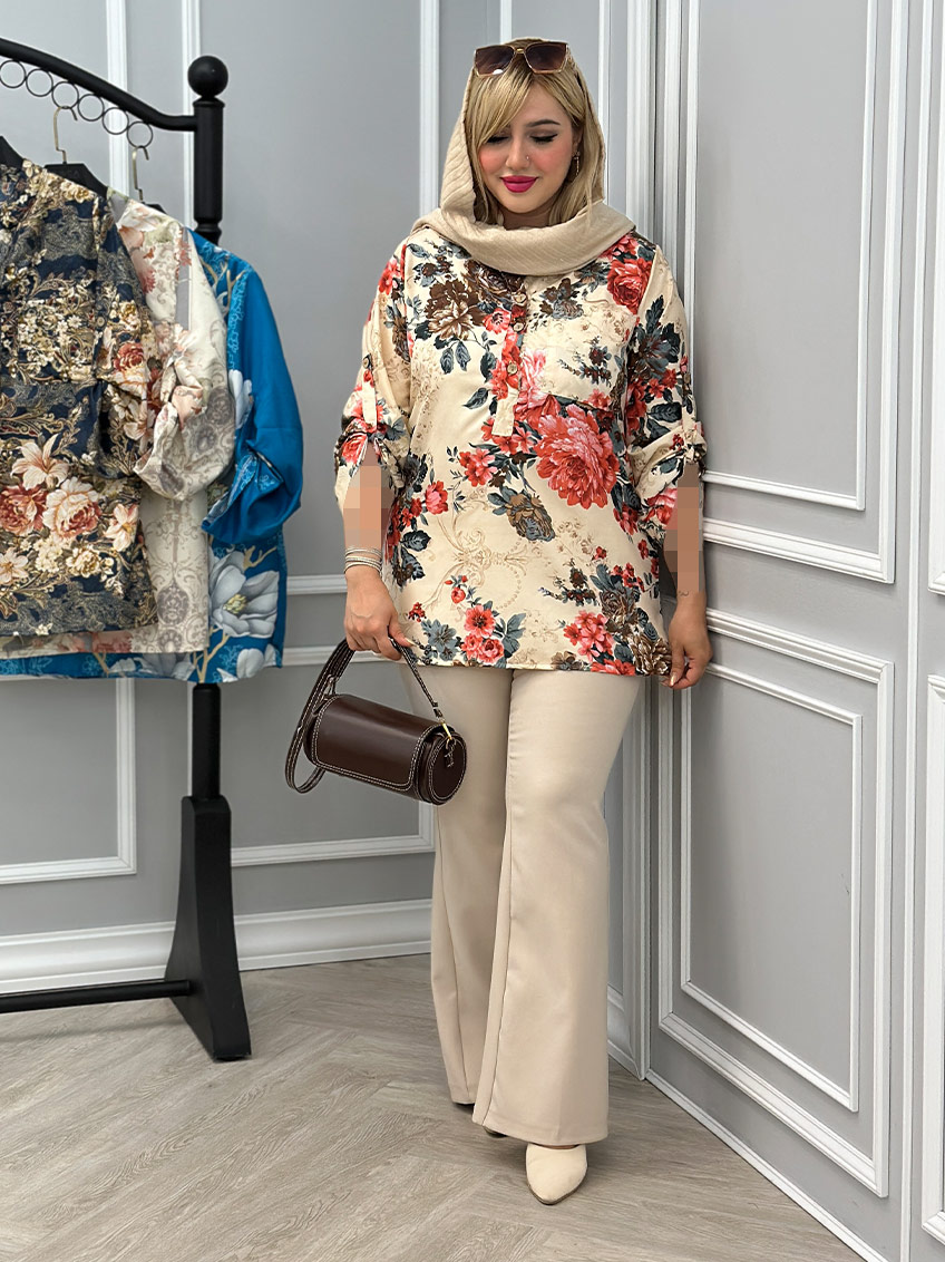 شومیز نخی گلاره کد : 2881