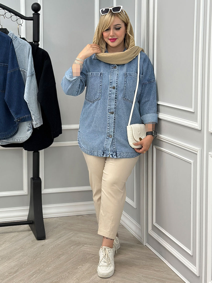 شومیز جین آنیلا کد : 3028