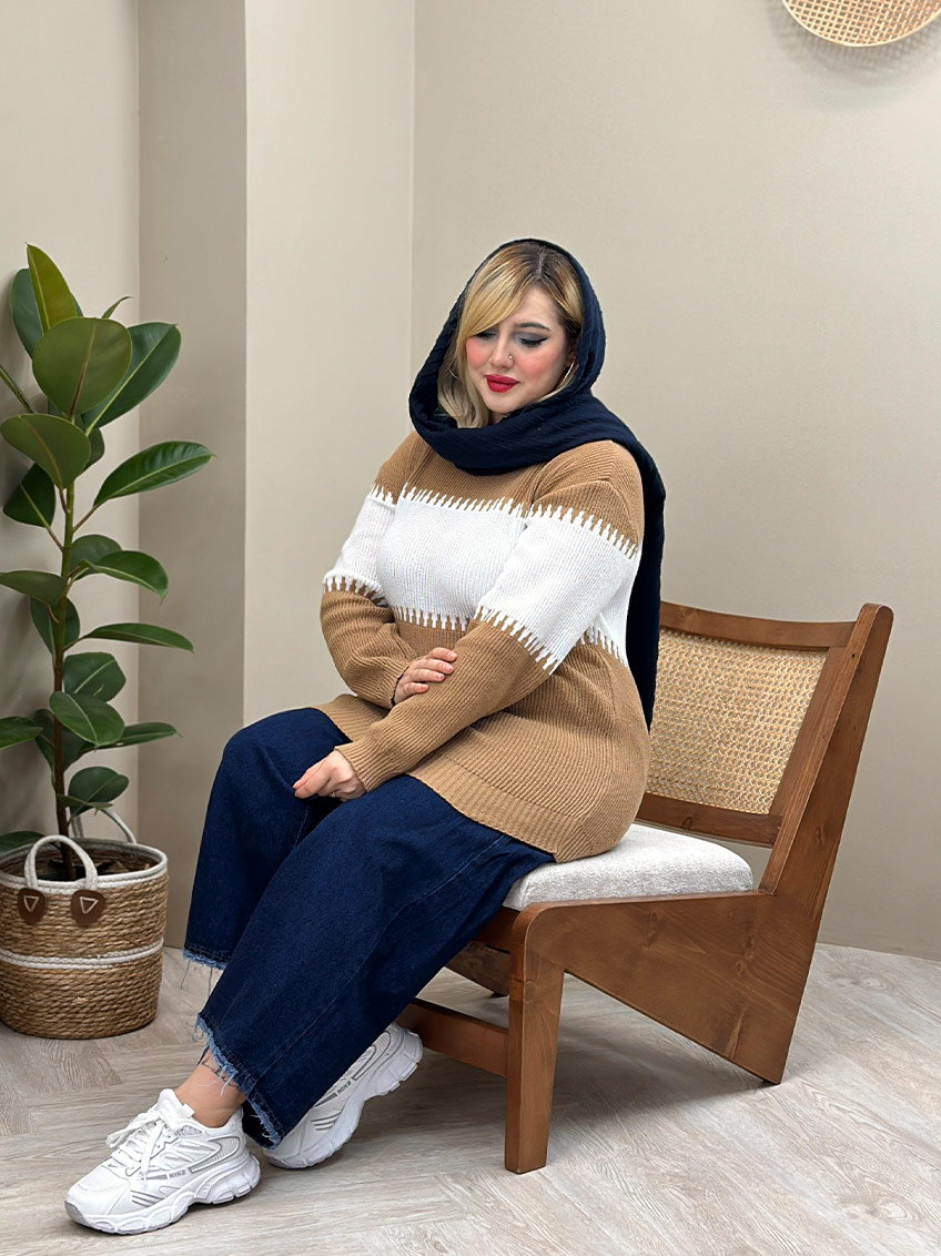 بلوز بافت زیگزاک کد : 4086