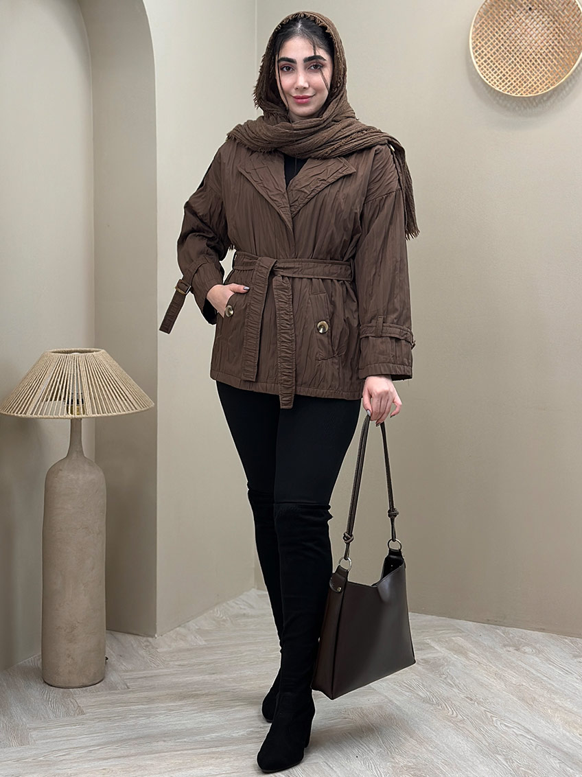 بارانی آستردار نیلی کد : 7044
