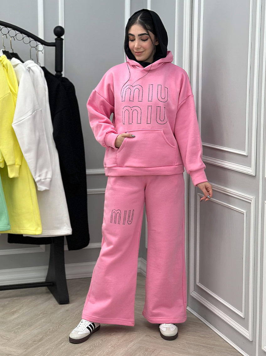 ست هودی و شلوار میومیو کد : 9007