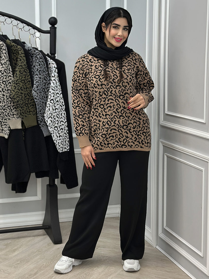 ست بافت و شلوار نسیم کد : 9047