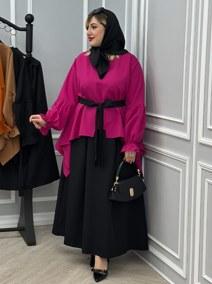 شومیز و دامن آفرین کد : 9083