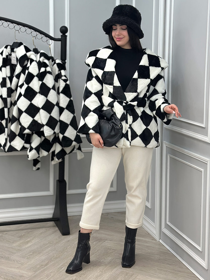 پالتو خز شطرنج کد : 10090