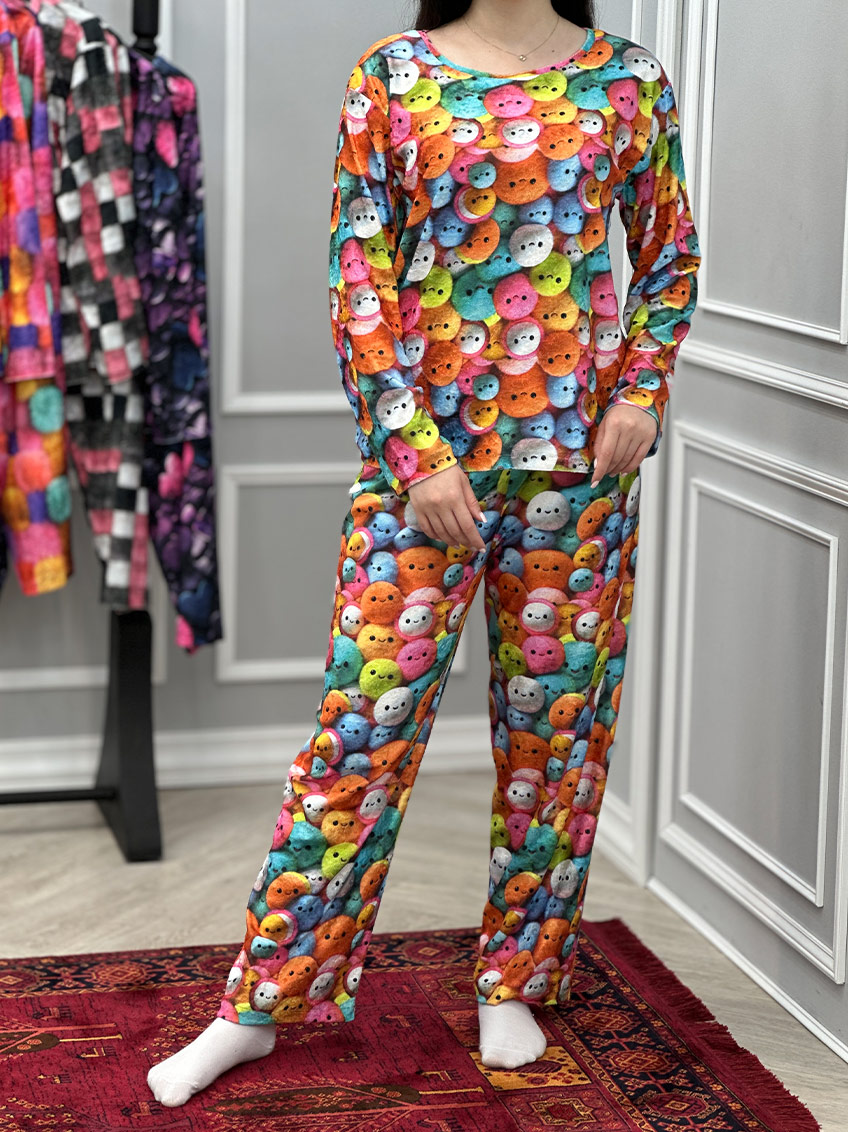 بلوز و شلوار مخمل سلین کد : 10113