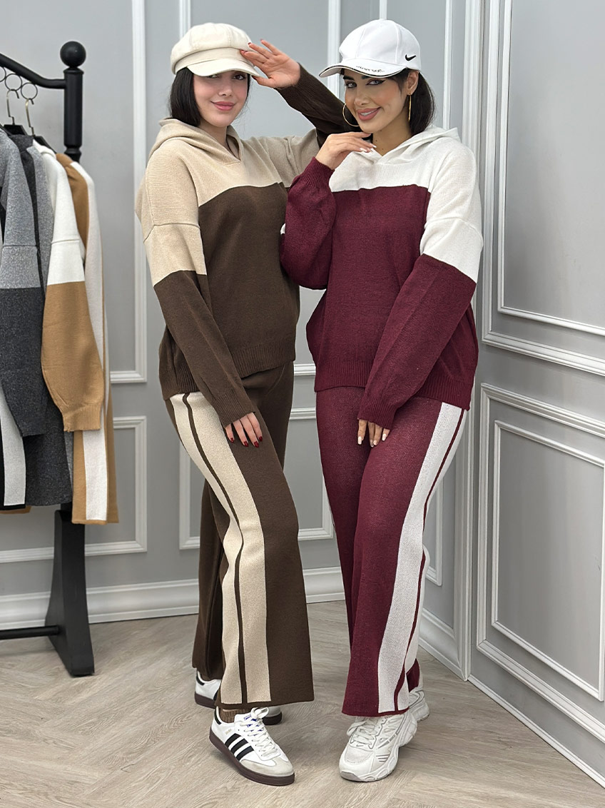 ست بلوز و شلوار بافت نلین کد : 10236