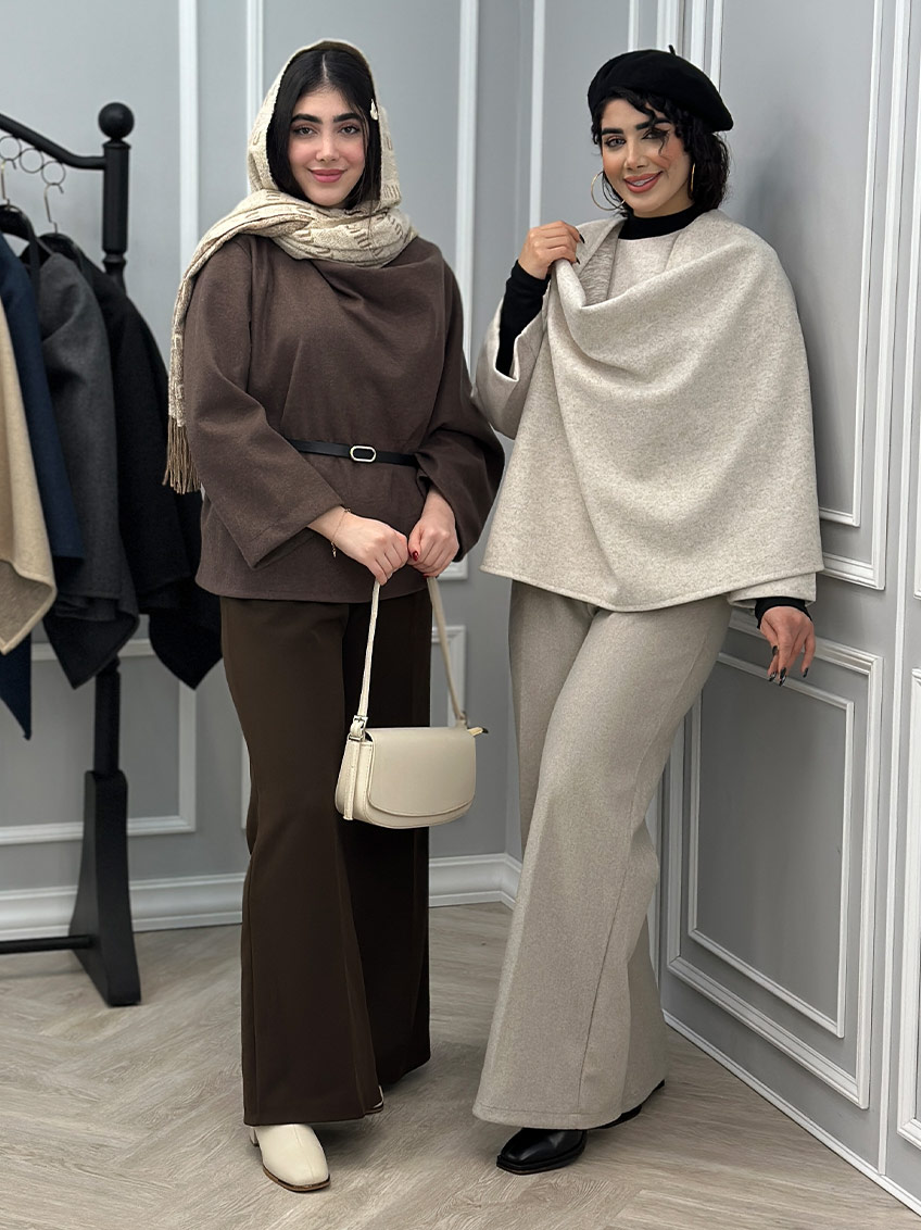 پالتو شالدار تولگا کد : 10294 