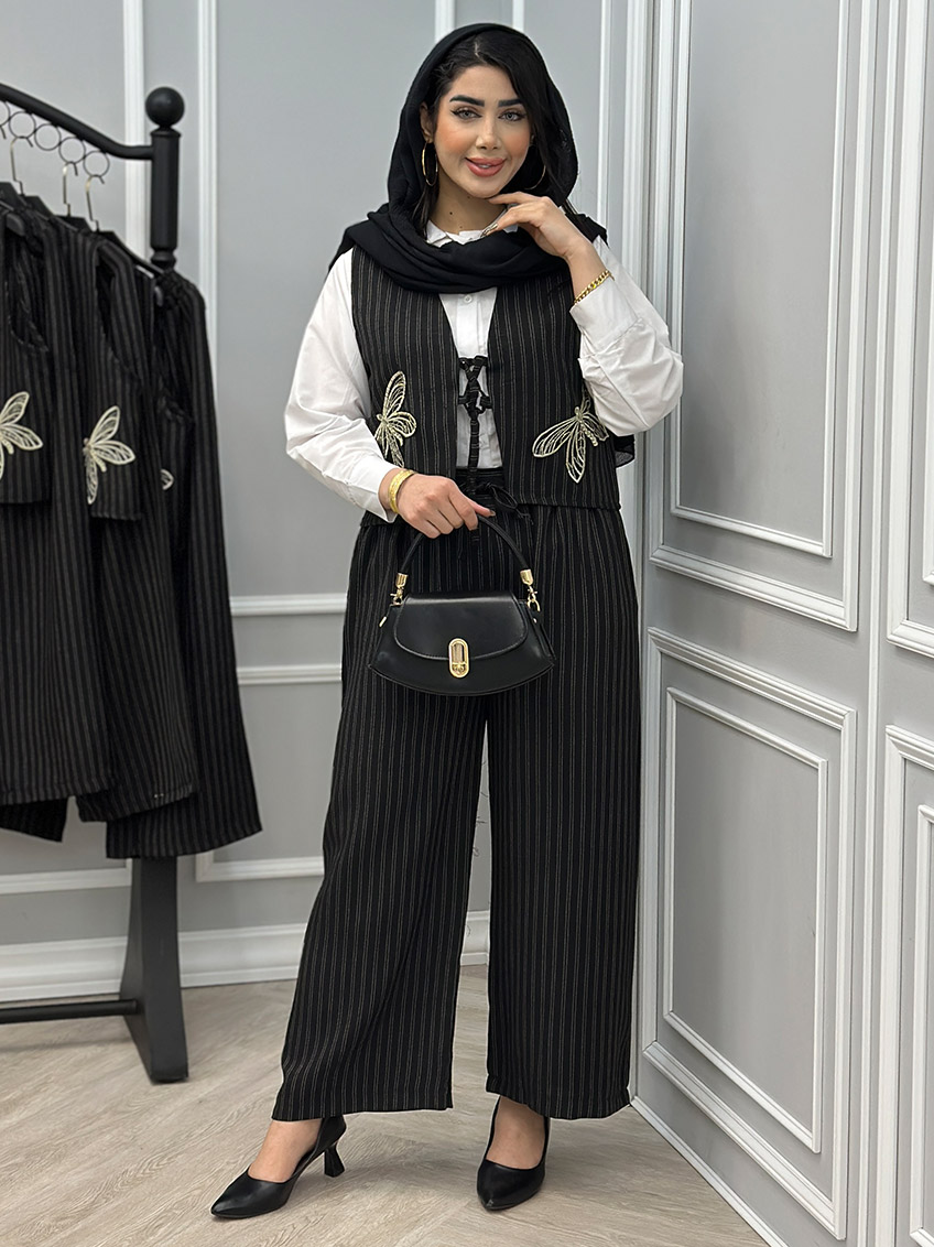 ست ژیله و شلوار چیلای کد : 10375