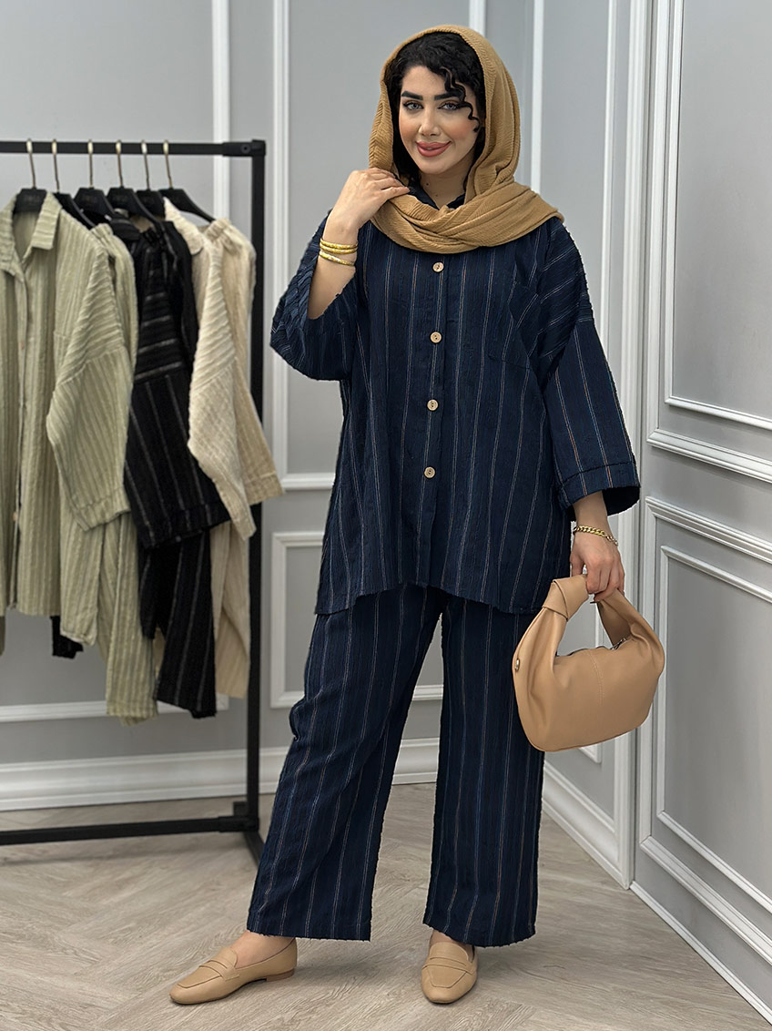 ست شومیز و شلوار کارن کد : 10421