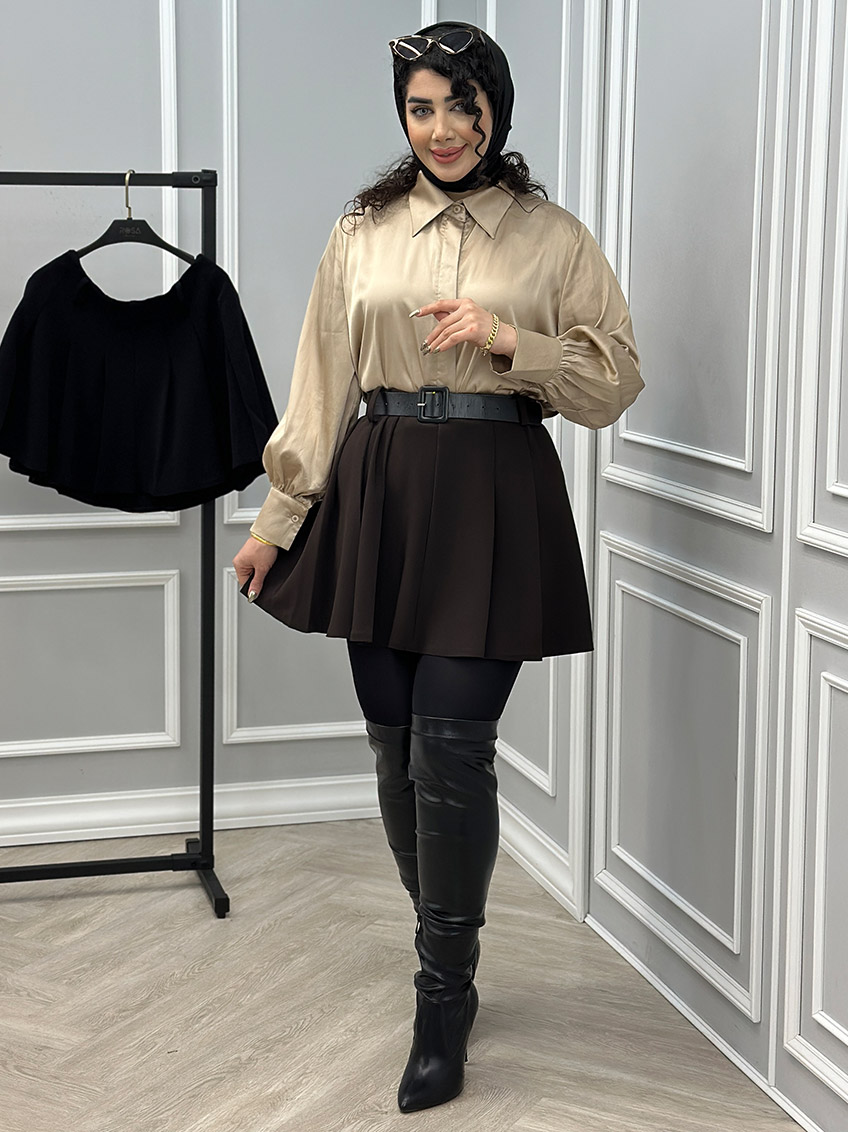 دامن کرپ تنیس کد : 10412