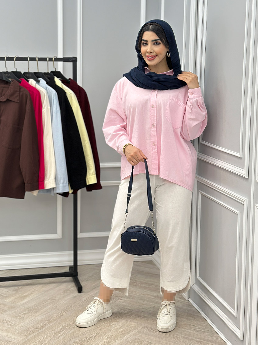 شومیز لینن ساقی کد : 10771
