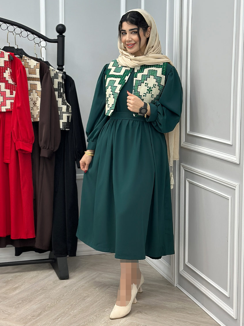 پیراهن ژیله دار شهناز کد : 6068