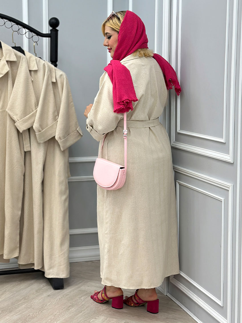 پیراهن لینن ژاکارد زینو 2