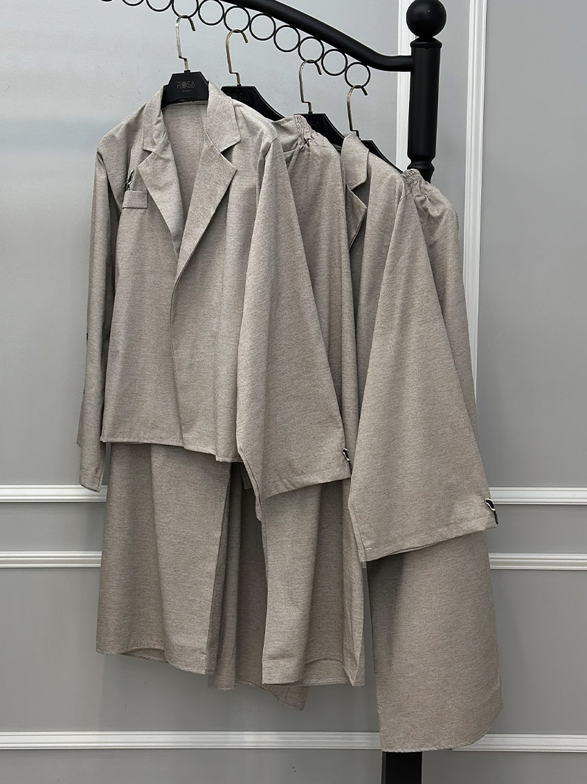 کت و شلوار لینن کیارا 1