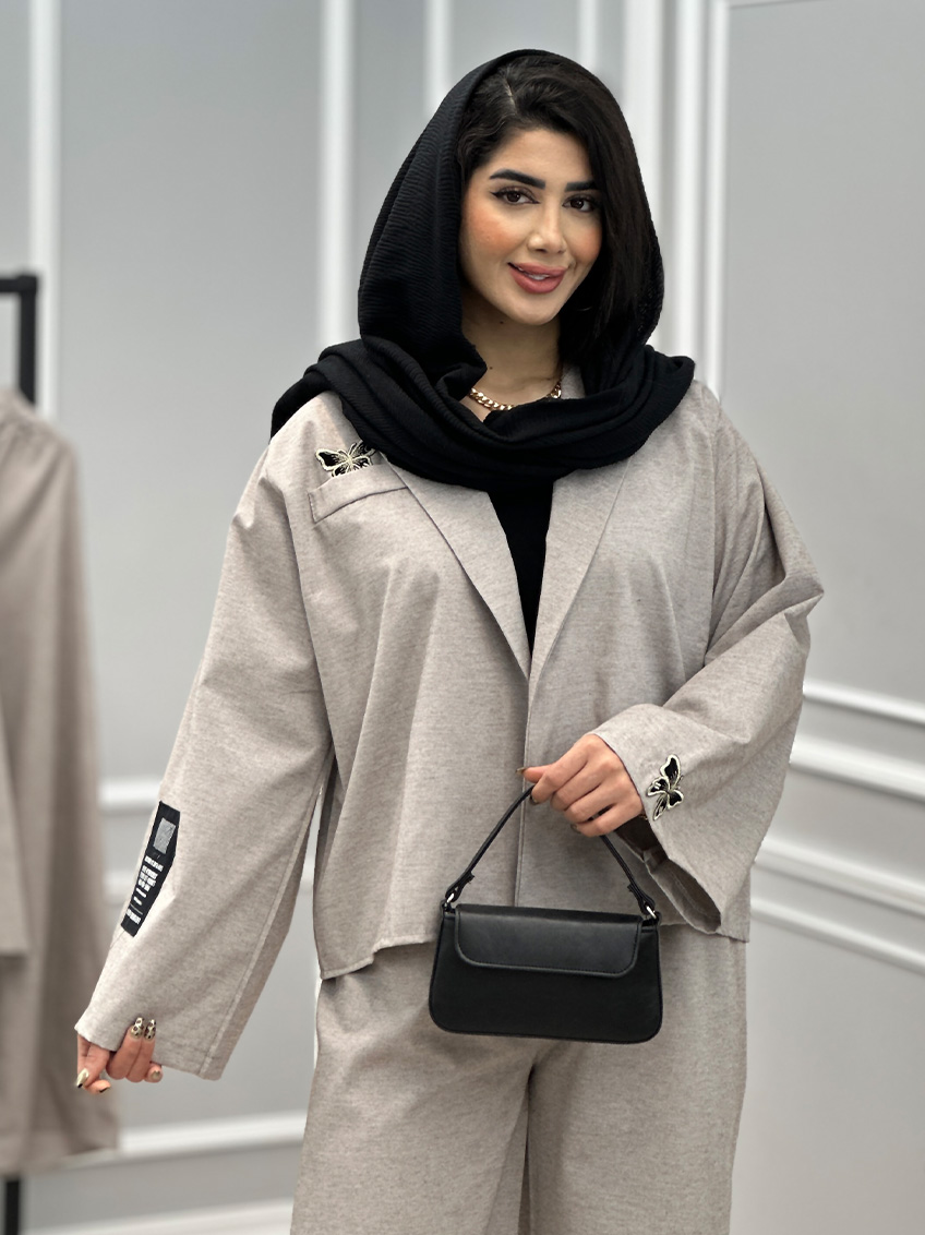 کت و شلوار لینن کیارا 2