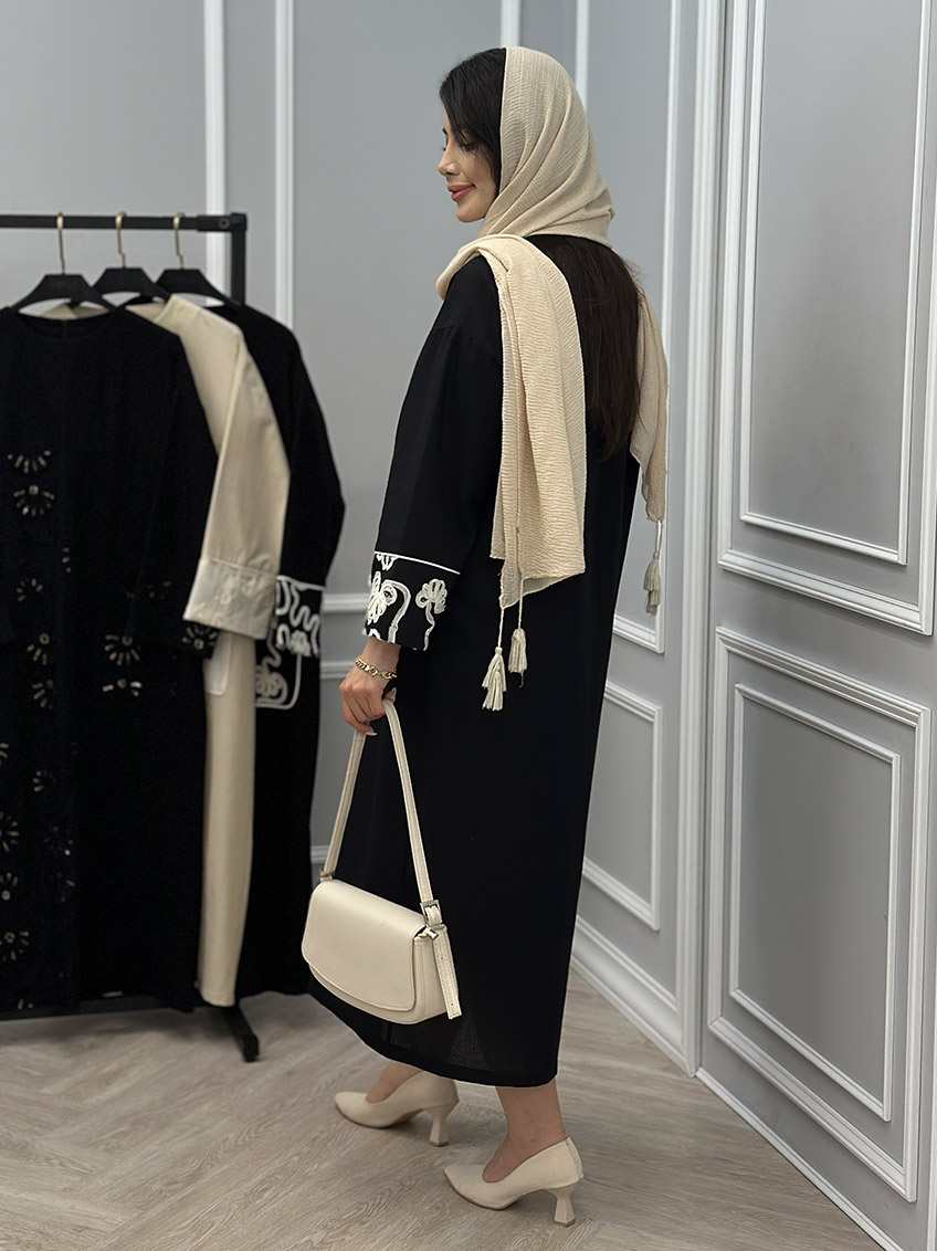 پیراهن لینن نگینا  1