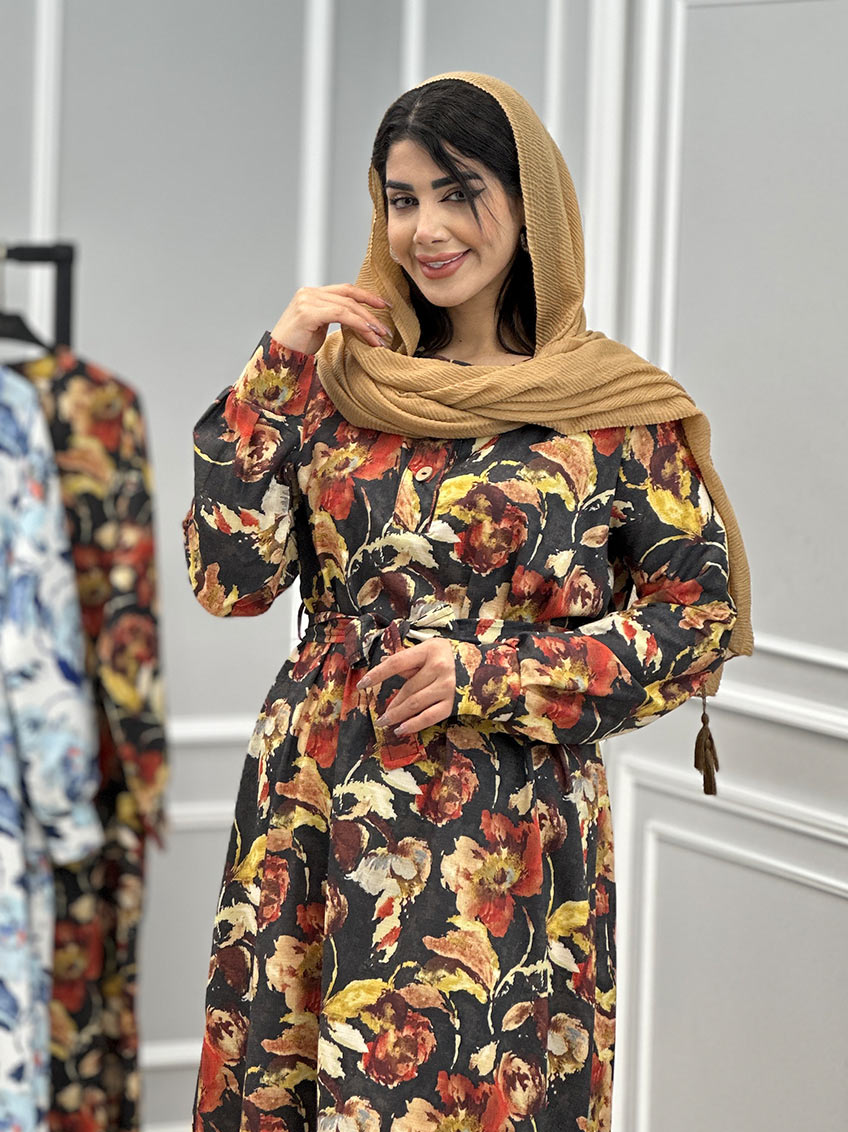 پیراهن نخی رخساره  3