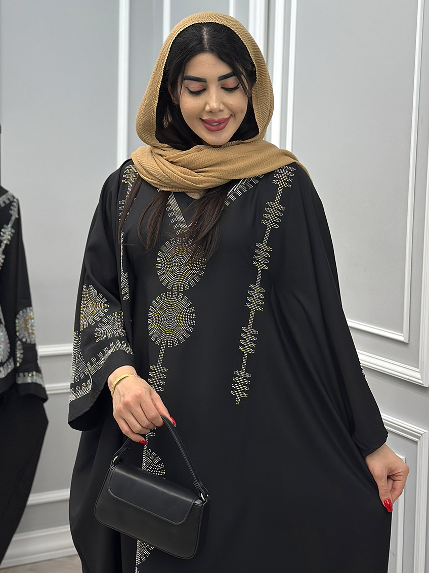 پیراهن عبایی مشکی بشرا 1