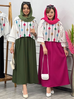 پیراهن رویه دار لاچین کد : 208966 
