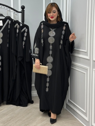 پیراهن عبایی مشکی بشرا کد 2671