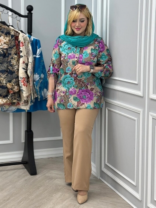 شومیز نخی گلاره کد : 2881