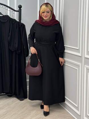 پیراهن مشکی سوگل کد : 2883