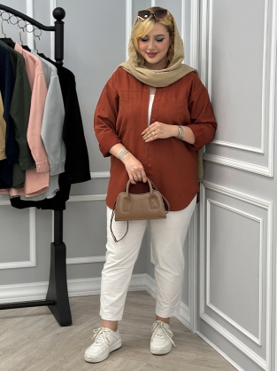 شومیز کتان پرنسا کد : 2930