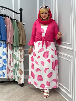 پیراهن رویه دار گلبرگ کد : 2937