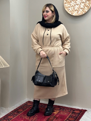 پیراهن کلاهدار افروز کد : 7033