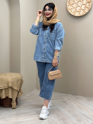 شومیز جین بهنوش کد : 7030