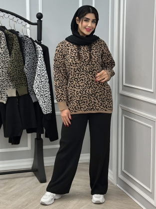 ست بافت و شلوار نسیم کد : 9047